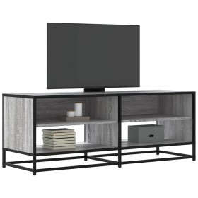 Mueble TV metal y madera ingeniería gris Sonoma 120,5x40x46 cm de , Muebles TV - Ref: Foro24-848892, Precio: 121,39 €, Descue...