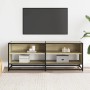 TV stand made of metal and Sonoma oak wood, measuring 120.5x40x46 cm. by , TV Furniture - Ref: Foro24-848890, Price: 92,99 €,...