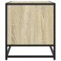 Mueble TV metal y madera ingeniería roble Sonoma 120,5x40x46 cm de , Muebles TV - Ref: Foro24-848890, Precio: 117,90 €, Descu...