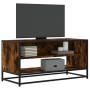 TV stand made of metal and smoked oak wood, measuring 91x40x46 cm. by , TV Furniture - Ref: Foro24-848886, Price: 65,85 €, Di...