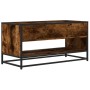 TV stand made of metal and smoked oak wood, measuring 91x40x46 cm. by , TV Furniture - Ref: Foro24-848886, Price: 65,85 €, Di...