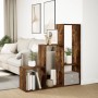 Three-level smoked oak wood divider bookcase 123x29x123 cm by , Bookcases and shelves - Ref: Foro24-857989, Price: 81,18 €, D...