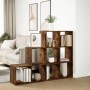 Three-level smoked oak divider bookcase 137.5x29x103.5 cm by , Bookcases and shelves - Ref: Foro24-857980, Price: 91,52 €, Di...