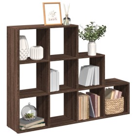 Divider bookcase 3 levels brown wood 137.5x29x103.5 cm by , Bookcases and shelves - Ref: Foro24-857982, Price: 94,11 €, Disco...