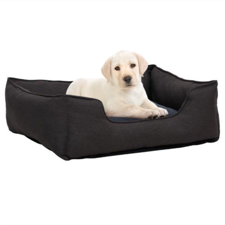 Cama de perro de felpa apariencia de lino gris oscuro de , Camas para perros - Ref: Foro24-171365, Precio: 44,89 €, Descuento: %