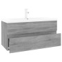 Badezimmerschrank mit Waschbecken aus grauem Sonoma-Sperrholz. | Foro24|Onlineshop| Casa, Jardín y Más Foro24.es