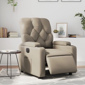 Electric reclining armchair in synthetic leather, cappuccino color. by , Armchairs - Ref: Foro24-3204764, Price: 263,67 €, Di...