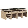 Set comedor de jardín con cojines 13 pzas ratán sintético beige de , Conjuntos de jardín - Ref: Foro24-3211164, Precio: 749,9...