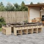 Garten-Essgruppe mit 15-teiligen Kissen aus synthetischem Rattan in Beige. von , Gartensets - Ref: Foro24-3211236, Preis: 944...