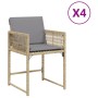 Sillones jardín con cojines 4 uds ratán sintético beige mezcla | Foro24|Onlineshop| Casa, Jardín y Más Foro24.es