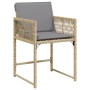 Sillones jardín con cojines 4 uds ratán sintético beige mezcla de , Sillas de jardín - Ref: Foro24-365023, Precio: 172,07 €, ...