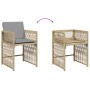 Garden armchairs with 4 synthetic rattan beige mix cushions by , Garden chairs - Ref: Foro24-365040, Price: 186,34 €, Discoun...