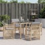 Gartensofas mit 4 Kissen aus beigem Kunststoff-Rattan-Mix. von , Gartenstühle - Ref: Foro24-364955, Preis: 191,42 €, Rabatt: %