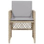 Sillones jardín con cojines 4 uds ratán sintético beige mezcla de , Sillas de jardín - Ref: Foro24-364955, Precio: 191,22 €, ...