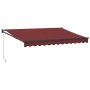 Toldo retráctil manual color burdeos 350x250 cm de , Toldos - Ref: Foro24-3215299, Precio: 292,63 €, Descuento: %