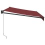 Manual retractable awning in burgundy color, 350x250 cm. by , Awnings - Ref: Foro24-3215299, Price: 292,63 €, Discount: %