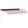 Manual retractable awning in burgundy color, 350x250 cm. by , Awnings - Ref: Foro24-3215299, Price: 292,63 €, Discount: %