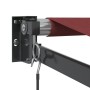 Manual retractable awning in burgundy color, 350x250 cm. by , Awnings - Ref: Foro24-3215299, Price: 292,63 €, Discount: %