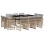 Set comedor de jardín 11 pzas con cojines ratán sintético beige de , Conjuntos de jardín - Ref: Foro24-3210852, Precio: 699,5...