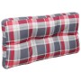 Cushion for a red checkered fabric pallet sofa 80x40x12 cm by , Cushions for chairs and sofas - Ref: Foro24-360614, Price: 22...