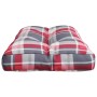 Cushion for a red checkered fabric pallet sofa 80x40x12 cm by , Cushions for chairs and sofas - Ref: Foro24-360614, Price: 22...