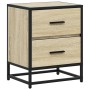 Zwei Nachttische aus Sonoma-Eichenfurnierholz, 40x31x50 cm. von , Nachttische - Ref: Foro24-848677, Preis: 101,91 €, Rabatt: %