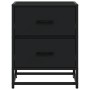 Mesitas de noche 2 uds madera ingeniería negro 40x31x50 cm de , Mesitas de noche - Ref: Foro24-848675, Precio: 105,08 €, Desc...