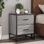 Bedside table made of gray Sonoma engineered wood, 40x31x50 cm. by , Nightstands - Ref: Foro24-848680, Price: 57,40 €, Discou...