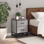 Bedside table made of gray Sonoma engineered wood, 40x31x50 cm. by , Nightstands - Ref: Foro24-848680, Price: 57,40 €, Discou...