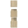 Wall shelves 3 units engineered wood Sonoma oak 80x18x18 cm by , Shelves and shelves - Ref: Foro24-853292, Price: 32,28 €, Di...