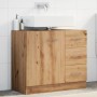 Engineered oak wood vanity cabinet Artisian 63x30x54 cm by , Bathroom furniture - Ref: Foro24-858324, Price: 75,55 €, Discoun...