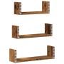 Wall shelf 3 units engineered wood aged wood by , Shelves and shelves - Ref: Foro24-853315, Price: 17,75 €, Discount: %