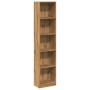 Estantería de madera de ingeniería roble artesanal 40x24x176 cm de , Librerías y estanterías - Ref: Foro24-857800, Precio: 61...