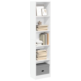 Engineered wood white shelf 40x24x176 cm by , Bookcases and shelves - Ref: Foro24-857792, Price: 62,84 €, Discount: %