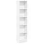 Estantería de madera de ingeniería blanca 40x24x176 cm de , Librerías y estanterías - Ref: Foro24-857792, Precio: 62,84 €, De...