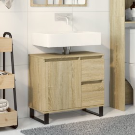 Armario de baño madera contrachapada roble Sonoma 65x33x60 cm de , Muebles de baño - Ref: Foro24-849678, Precio: 83,24 €, Des...