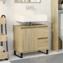 Armario de baño madera contrachapada roble Sonoma 65x33x60 cm de , Muebles de baño - Ref: Foro24-849678, Precio: 79,01 €, Des...