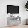 Wall-mounted TV stand with LED lights in concrete gray, 80x31x45 cm. by , TV Furniture - Ref: Foro24-852330, Price: 72,60 €, ...