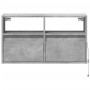 Wall-mounted TV stand with LED lights in concrete gray, 80x31x45 cm. by , TV Furniture - Ref: Foro24-852330, Price: 72,60 €, ...