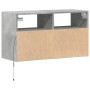 Wall-mounted TV stand with LED lights in concrete gray, 80x31x45 cm. by , TV Furniture - Ref: Foro24-852330, Price: 72,60 €, ...