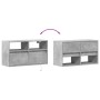 Wall-mounted TV stand with LED lights in concrete gray, 80x31x45 cm. by , TV Furniture - Ref: Foro24-852330, Price: 72,60 €, ...