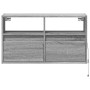 Wall-mounted TV stand with LED lights in Sonoma gray, 80x31x45 cm. by , TV Furniture - Ref: Foro24-852332, Price: 74,74 €, Di...