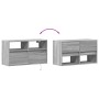 Wall-mounted TV stand with LED lights in Sonoma gray, 80x31x45 cm. by , TV Furniture - Ref: Foro24-852332, Price: 74,74 €, Di...