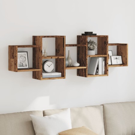 Aged engineered wood wall shelf 129x18x42 cm | Foro24|Onlineshop| Casa, Jardín y Más Foro24.es