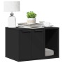 Cat litter box furniture made of black engineered wood, measuring 60x40x40 cm. by , Cat furniture - Ref: Foro24-857725, Price...