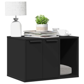 Mueble arenero de gatos madera ingeniería negro 60x40x40 cm de , Mobiliario para gatos - Ref: Foro24-857725, Precio: 65,00 €,...