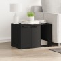 Cat litter box furniture made of black engineered wood, measuring 60x40x40 cm. by , Cat furniture - Ref: Foro24-857725, Price...