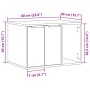 Katzensandkastenmöbel aus schwarzem Ingenieurholz, 60x40x40 cm. von , Katzenmöbel - Ref: Foro24-857725, Preis: 65,00 €, Rabat...