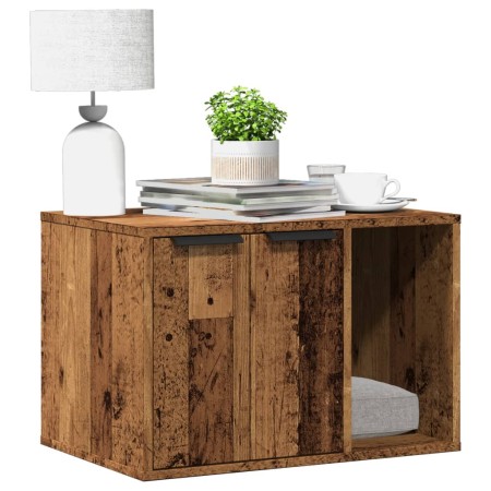 Cat litter box furniture made of aged wood, 60x40x40 cm by , Cat furniture - Ref: Foro24-857731, Price: 57,77 €, Discount: %