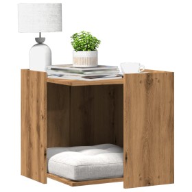 Wooden oak artisan cat litter box furniture 53x53x51 cm by , Cat furniture - Ref: Foro24-857759, Price: 49,62 €, Discount: %